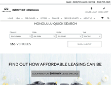 Tablet Screenshot of infinitiofhonolulu.com